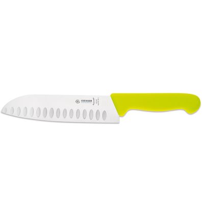 Giesser Santoku-Messer 18 cm gelb gestanzte Kullenschliff-Klinge 8269 wwlk 18 li