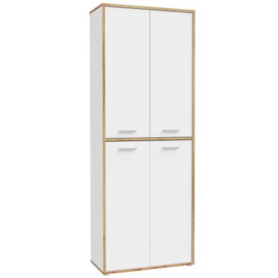 Aktenschrank Keijo 1 Weiß Artisan Oak 85x227x42 cm Büroschrank Büro