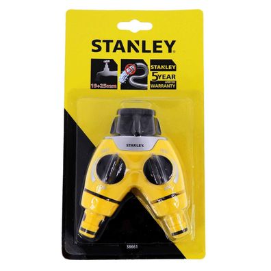 Stanley 2-Wege Wasserhahn Verteiler 1 Zoll und 3/4 Zoll