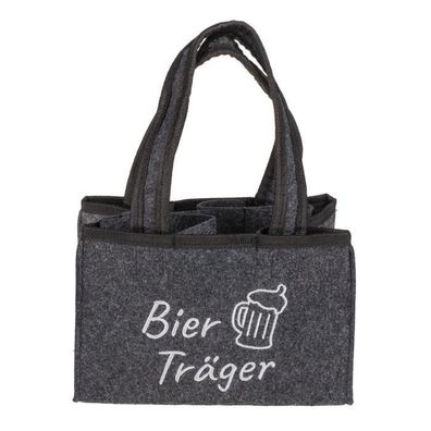 Flaschentasche aus Filz mit 6 Fächern "Bier Träger"