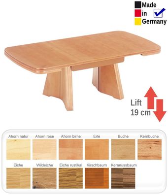 Couchtisch Brüssel 90(130)x65 cm höhenverstellbar 54-73 cm Varianten