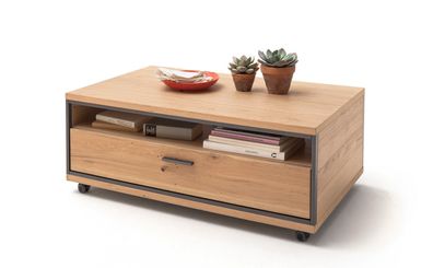 Couchtisch Conor 12 Asteiche Bianco teilmassiv 115x45x70 cm Sofatisch