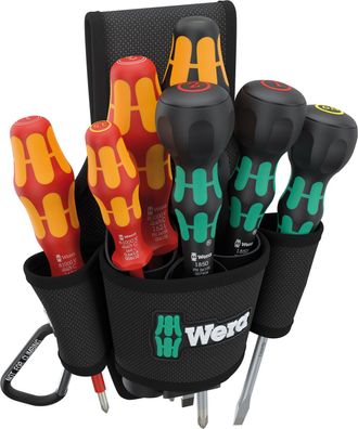 Wera 9621 Gürteltasche Set 2 Schraubendreher Satz 8-tlg