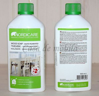 Nordicare Holzseife weiß pigmentiert 500ml Holz-Seife white-wash Buche Eiche Kiefer