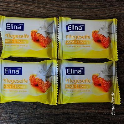 Pflegeseife Milch & Honig, 4 Stück je 25 g, Elina Art.-Nr. 12389