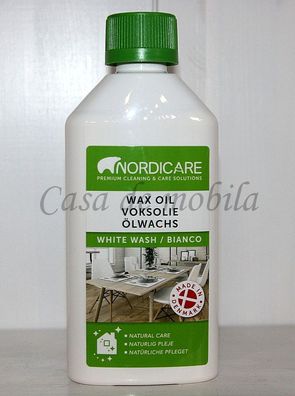 Nordicare Bianco Möbel-Öl Wachs 250ml Möbelpflegeöl Eiche Wildeiche