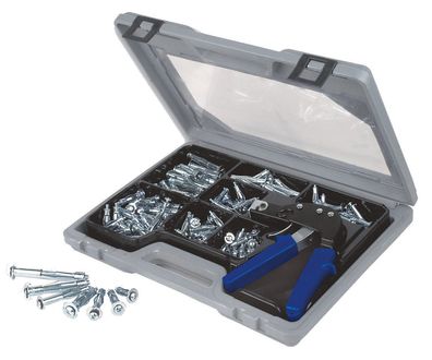 Metall-Hohlraumdübel-Set mit Zange 188-tlg