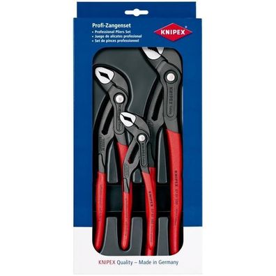 KNIPEX Cobra Paket 180 mm - 250 mm - 300 mm Wasserpumpenzangen