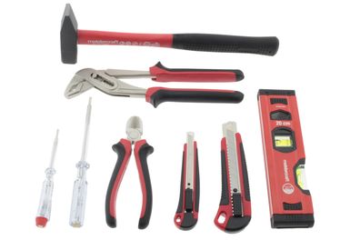 meistercraft Werkzeug Set Premium Hammer, Wasserwaage, Seitenschneider uvm