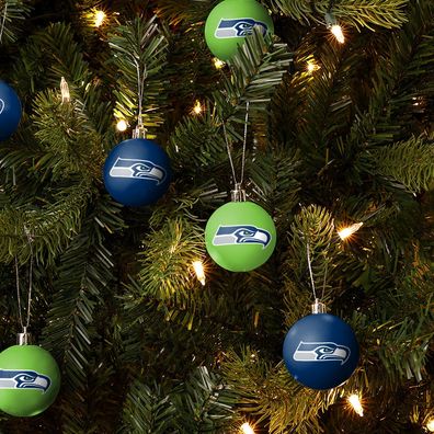 NFL Seattle Seahawks Baumkugeln 12-teiliges Ornament Set Weihnachtsbaum Kugeln