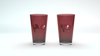 NFL Tampa Bay Buccaneers Pint Glas Gläser Set 2er Set Bierglas 475ml 4262438780367