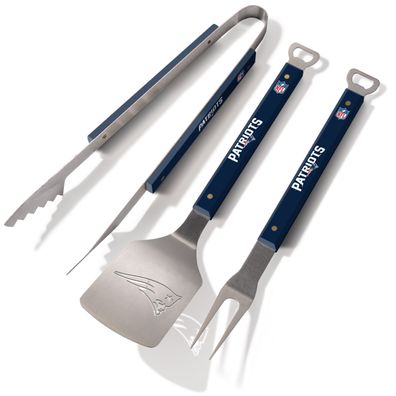 NFL New England Patriots Grillbesteck 3teilig Set Spirit Barbecue BBQ Grillzange