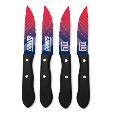 NFL New York Giants NY Steakmesser 4-teilig Set Football Messer Set Barbecue