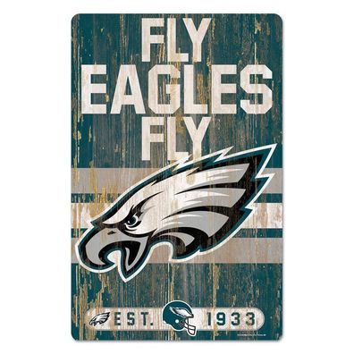 NFL Philadelphia Eagles Slogan Wood Sign Holzschild Wandschmuck Football Deko