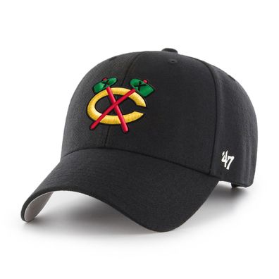 NHL Chicago Blackhawks Altern. Cap Basecap Baseballcap MVP Schwarz 190182560161 Kappe