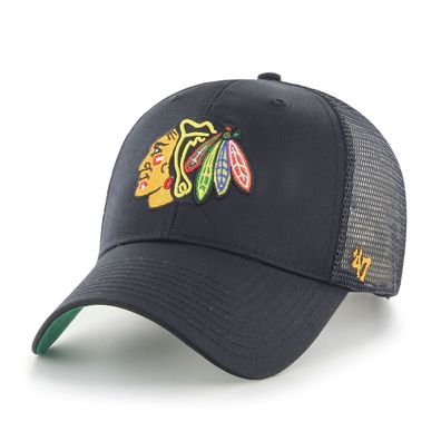 NHL Chicago Blackhawks Cap Basecap Baseballcap Branson Trucker 888442677109 schwarz