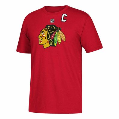 NHL T-Shirt Chicago Blackhawks Jonathan Toews 19 rot Eishockey T Tee Captain S
