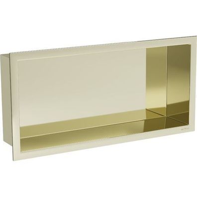 Mexen X-Wall-R Einbauregal mit Flansch 45 x 20 cm, Gold - 1950452010