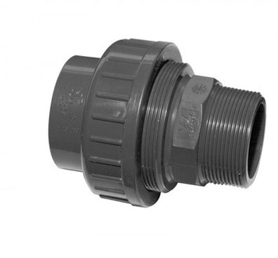 3/3 Verschraubung m. AG 32 x 1“ aus PVC