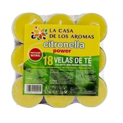 La Casa de los Aromas Citronella Teelichter, 18 Stück