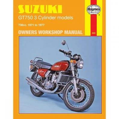 Suzuki GT750 J/K/L/M/A 738cc 3-Zyl. 1971-1977 Motorrad Reparaturanleitung Haynes