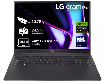 LG gram 16" Pro Core Ultra 7 155H 32GB/2TB RTX3050 OLED Win11 schwarz