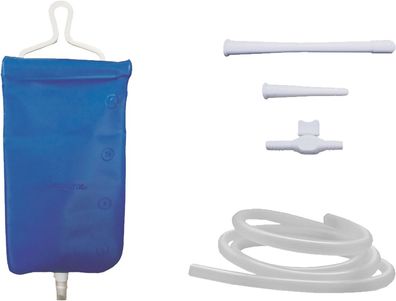 Reiseirrigator mit 3-teiliger Garnitur Darmreinigung Fasten 2 Liter Reise Irrigator