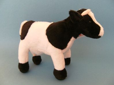 Plüschtier Kuh schwarz weiß 21cm Stofftiere Kuscheltiere Bauernhoftiere Kühe Stier
