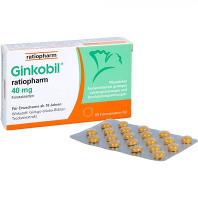 Ginkobil-ratiopharm 40mg Filmtabletten