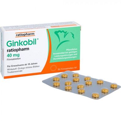 Ginkobil-ratiopharm 40mg Filmtabletten