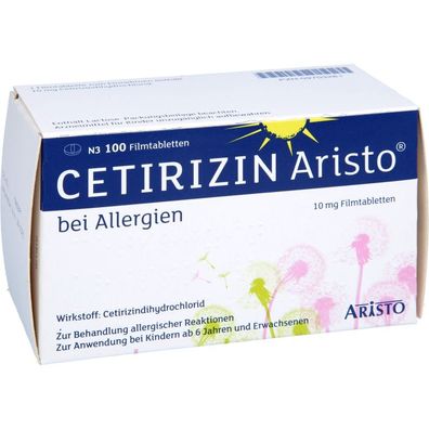 Cetirizin Aristo bei Allergien 10mg Filmtabletten