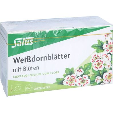 Weissdornblätter mit Blüten Arzneitee bio Salus