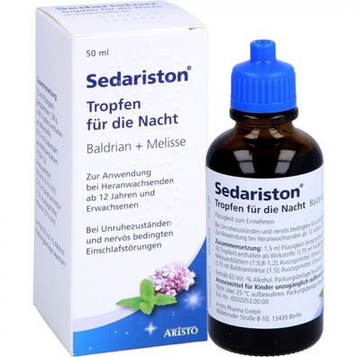 Sedariston Tropfen für die Nacht Baldrian+Melisse