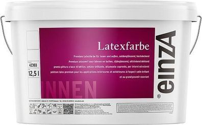 einzA Latexfarbe Premium seidenglänzend 12,5 Liter weiß