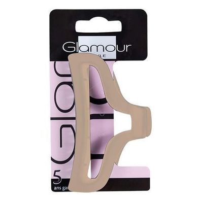 Glamour Große Haarspange Beige Mat Finish