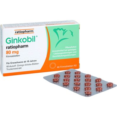 Ginkobil ratiopharm 80 mg Filmtabletten