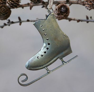 Chic Antique Deko Schlittschuh Weihnachten aufhängen antique messing 52179-13