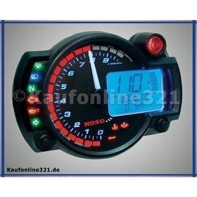 RX2N+ KOSO 10T u/min GP Style Cockpit Tachometer Drehzahlmesser RX2N Plus Tacho,