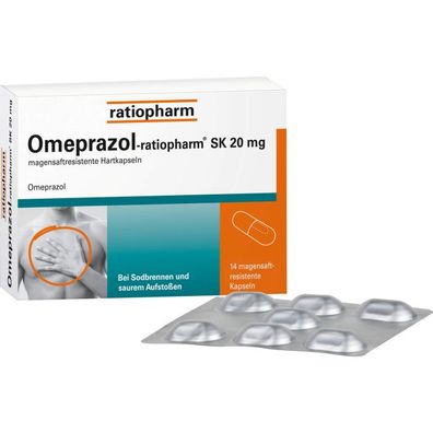 Omeprazol-ratiopharm SK 20mg magensaftres. Hartkap