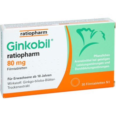 Ginkobil ratiopharm 80 mg Filmtabletten