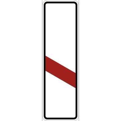 Einstreifige Bake (Aufstellung links), Symbolschild, StVO