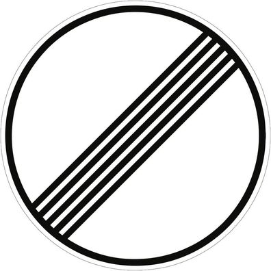 Ende sämtlicher Geschwindigkeitsbeschränkungen und ßberholverbot