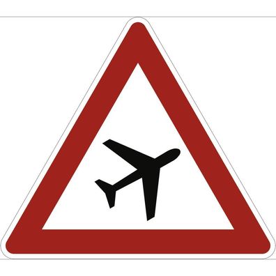 Flugbetrieb (Aufstellung links), Symbolschild, StVO