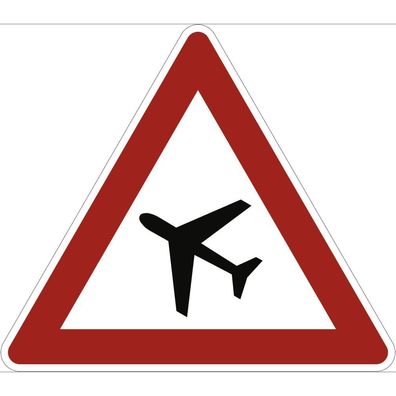 Flugbetrieb (Aufstellung rechts), Symbolschild, StVO