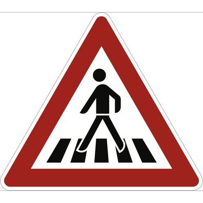 Fußgängeréberweg (Aufstellung rechts), Symbolschild, StVO