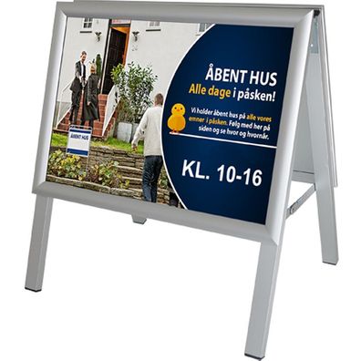 Alu-Line A3 Kundenstopper, horizontal, mit Klapprahmen