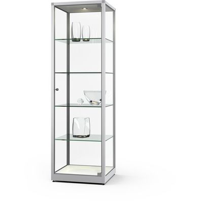 02. VERTUM 300 L Säulenvitrine | RAL pulverbeschichtet