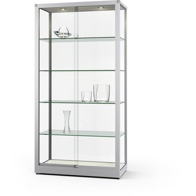 03. VERTUM 400 S Schrankvitrine | silber eloxiert