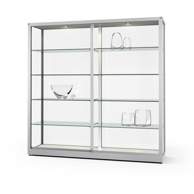 06. VERTUM 400 XL Schrankvitrine | silber eloxiert