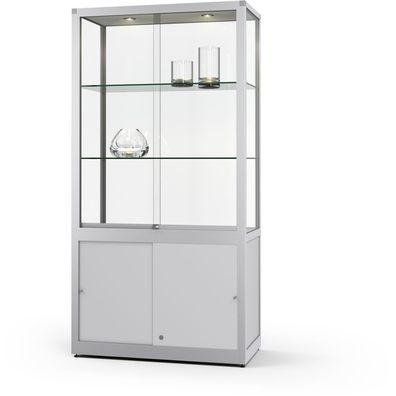 07. VERTUM 460 S Schrankvitrine | silber eloxiert